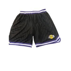🔥 NBA Los Angeles Lakers Pinstripe Mesh Basketball Shorts Men’s XXL 2XL